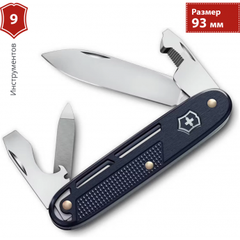 Нож перочинный VICTORINOX SYNERGY ALOX (0.8216.22) 93мм 9функц. синий